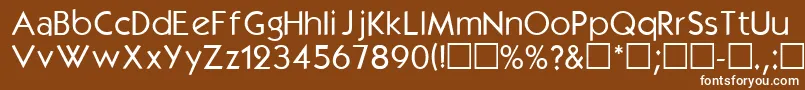 Kbl Font – White Fonts on Brown Background