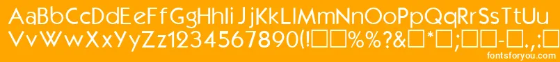 Kbl-fontti – valkoiset fontit oranssilla taustalla