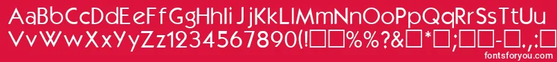 フォントKbl – 赤い背景に白い文字