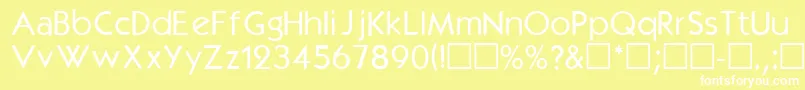 Kbl Font – White Fonts on Yellow Background