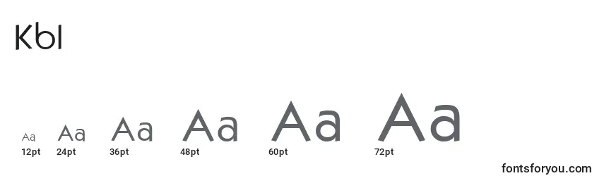 Kbl Font Sizes