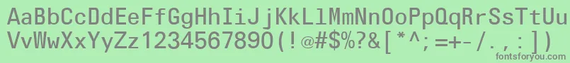 OlympiaLtLight Font – Gray Fonts on Green Background