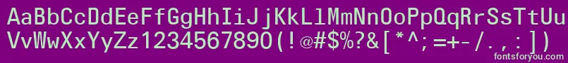 OlympiaLtLight Font – Green Fonts on Purple Background