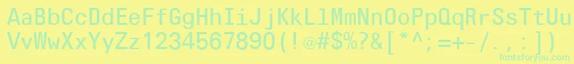 OlympiaLtLight Font – Green Fonts on Yellow Background