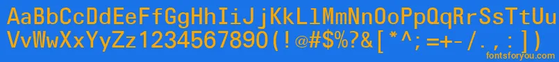 OlympiaLtLight Font – Orange Fonts on Blue Background