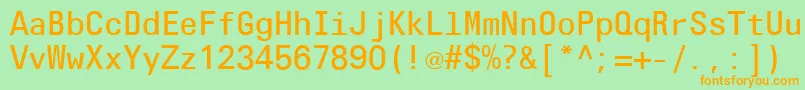 OlympiaLtLight Font – Orange Fonts on Green Background