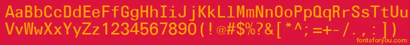 OlympiaLtLight Font – Orange Fonts on Red Background