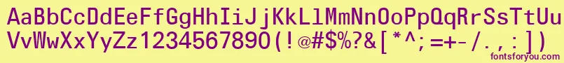 OlympiaLtLight Font – Purple Fonts on Yellow Background