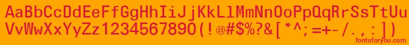 OlympiaLtLight Font – Red Fonts on Orange Background
