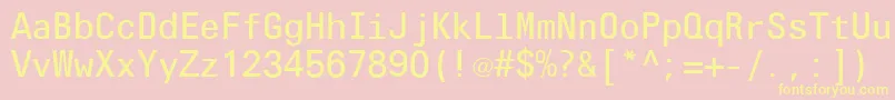 OlympiaLtLight Font – Yellow Fonts on Pink Background