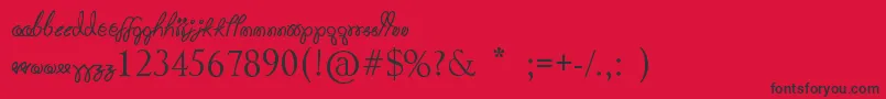 HotPink Font – Black Fonts on Red Background