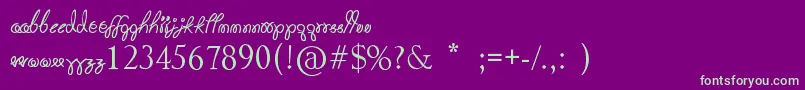 HotPink Font – Green Fonts on Purple Background