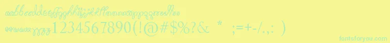 HotPink Font – Green Fonts on Yellow Background