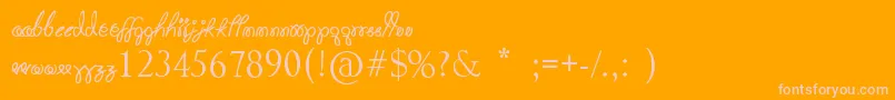 HotPink Font – Pink Fonts on Orange Background