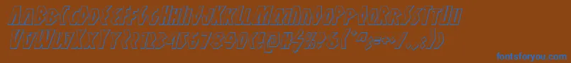 Antikythera3Dital Font – Blue Fonts on Brown Background