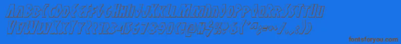 Antikythera3Dital Font – Brown Fonts on Blue Background