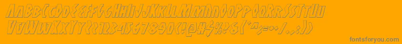 Antikythera3Dital Font – Gray Fonts on Orange Background