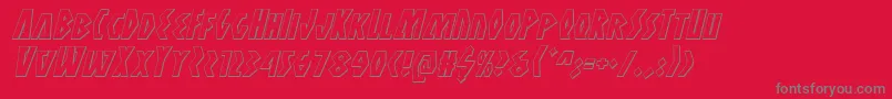 Antikythera3Dital Font – Gray Fonts on Red Background