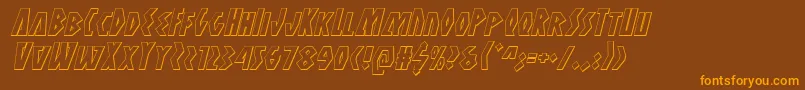 Antikythera3Dital Font – Orange Fonts on Brown Background