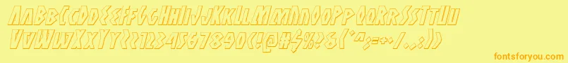 Antikythera3Dital Font – Orange Fonts on Yellow Background