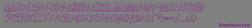 Antikythera3Dital Font – Purple Fonts on Gray Background