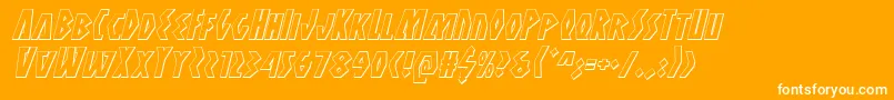 Antikythera3Dital Font – White Fonts on Orange Background