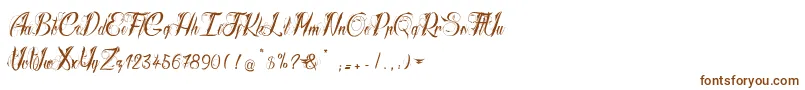 Шрифт RadicalBeat – коричневые шрифты на белом фоне