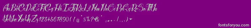 RadicalBeat Font – Green Fonts on Purple Background