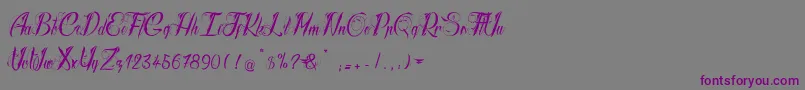 Шрифт RadicalBeat – фиолетовые шрифты на сером фоне