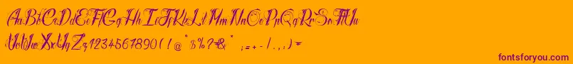 Шрифт RadicalBeat – фиолетовые шрифты на оранжевом фоне
