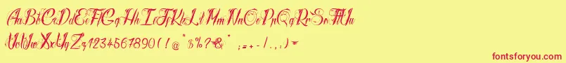 RadicalBeat Font – Red Fonts on Yellow Background