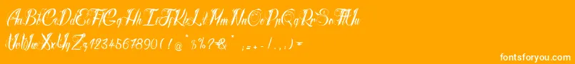 RadicalBeat Font – White Fonts on Orange Background