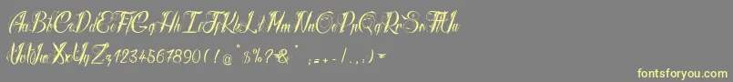 RadicalBeat-Schriftart – Gelbe Schriften auf grauem Hintergrund