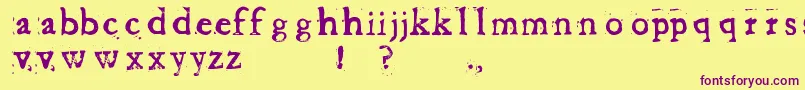 BaketvalleyOldFace Font – Purple Fonts on Yellow Background