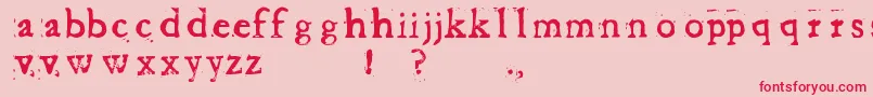BaketvalleyOldFace Font – Red Fonts on Pink Background