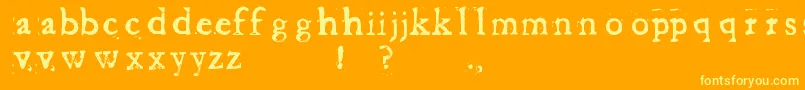 Saiba mais sobre a fonte BaketvalleyOldFace Fonte BaketvalleyOldFace – fontes amarelas em um fundo laranja