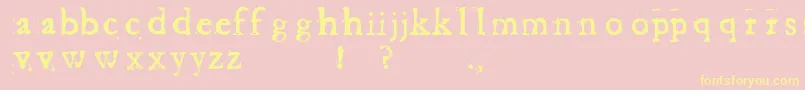 BaketvalleyOldFace Font – Yellow Fonts on Pink Background