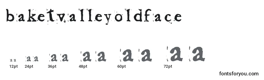 Размеры шрифта BaketvalleyOldFace