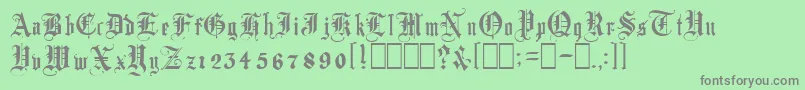 フォントAutorealmBlackletter – 緑の背景に灰色の文字