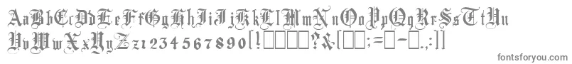 フォントAutorealmBlackletter – 白い背景に灰色の文字