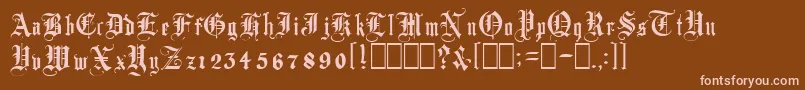 Шрифт AutorealmBlackletter – розовые шрифты на коричневом фоне