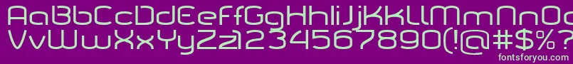 Tarpn Font – Green Fonts on Purple Background