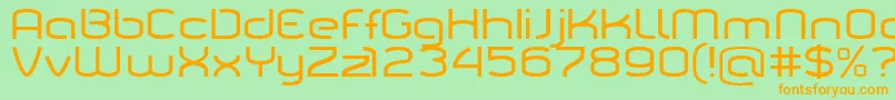 Tarpn Font – Orange Fonts on Green Background