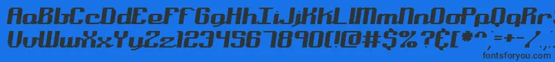 NominalBrk Font – Black Fonts on Blue Background