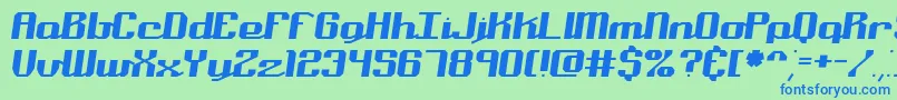 fuente NominalBrk – Fuentes Azules Sobre Fondo Verde