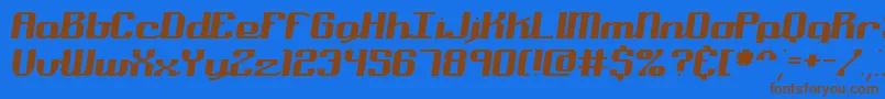 NominalBrk Font – Brown Fonts on Blue Background