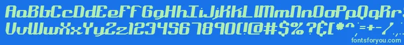 NominalBrk Font – Green Fonts on Blue Background