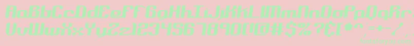 NominalBrk Font – Green Fonts on Pink Background