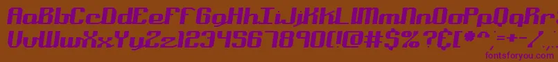 NominalBrk Font – Purple Fonts on Brown Background