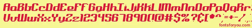 NominalBrk Font – Red Fonts on Yellow Background